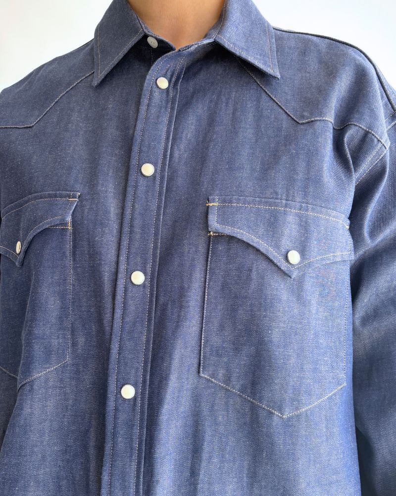 BRENDA-DENIM Western shirt in Blue