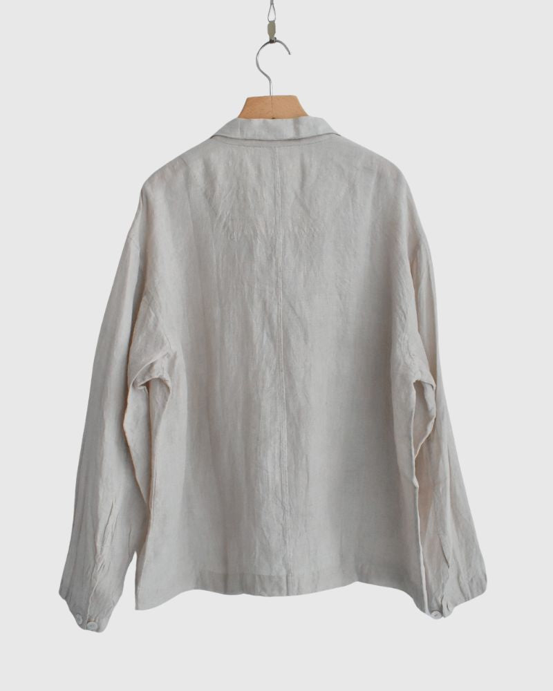 Handwoven 60x60 Linen Jacket in LightGray