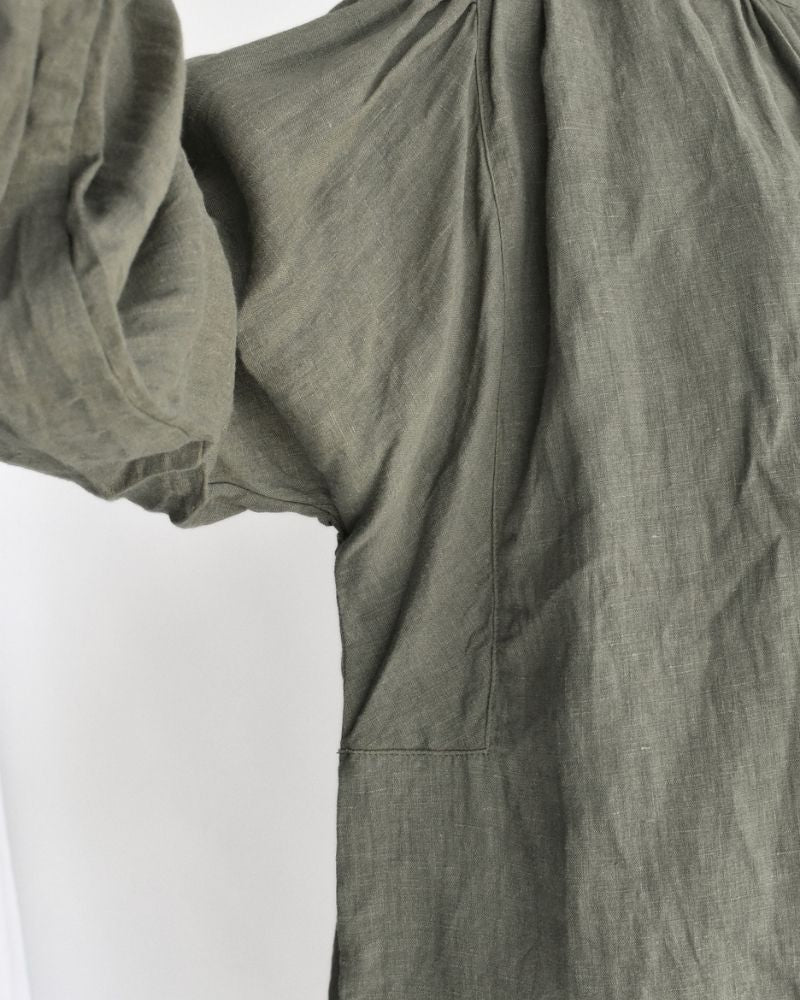 French Linen Shirt in Khaki