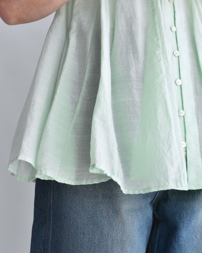 Silk cotton gusset 2-way tank top in LightGreen