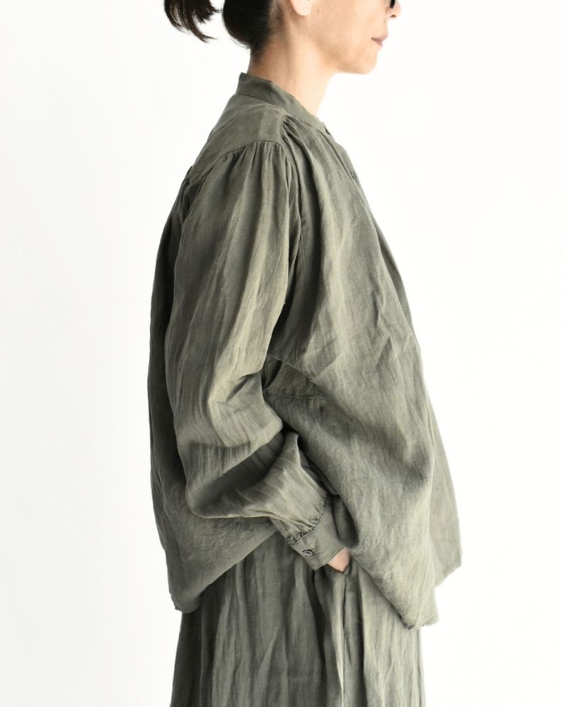 French Linen Shirt in Khaki