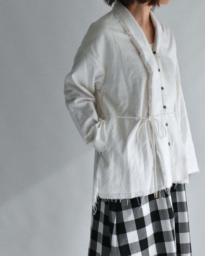 Sobokasu Khadi Jacket in White