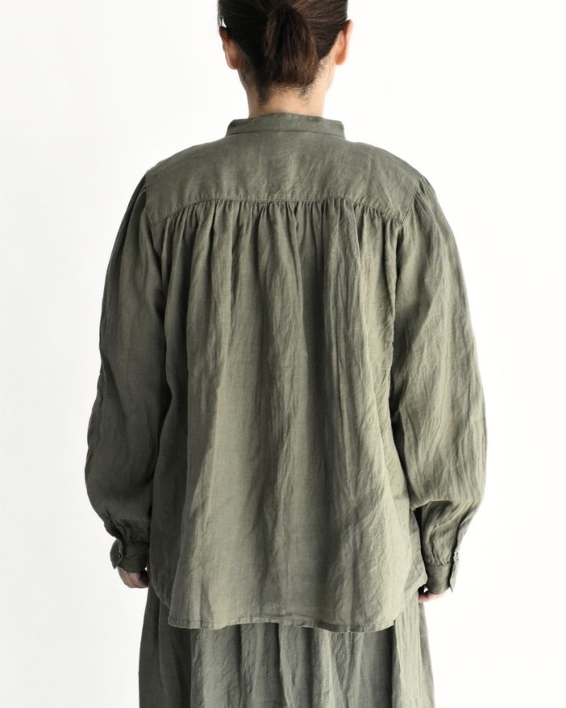 French Linen Shirt in Khaki