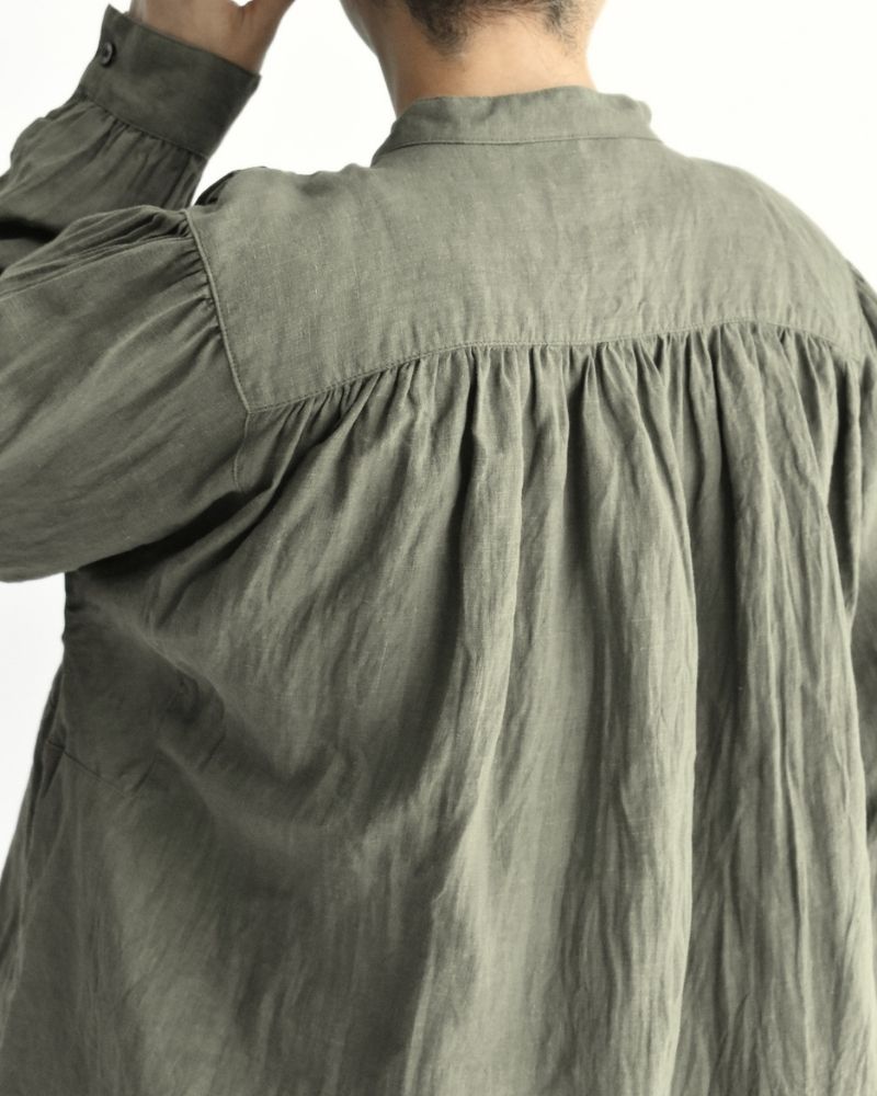 French Linen Shirt in Khaki
