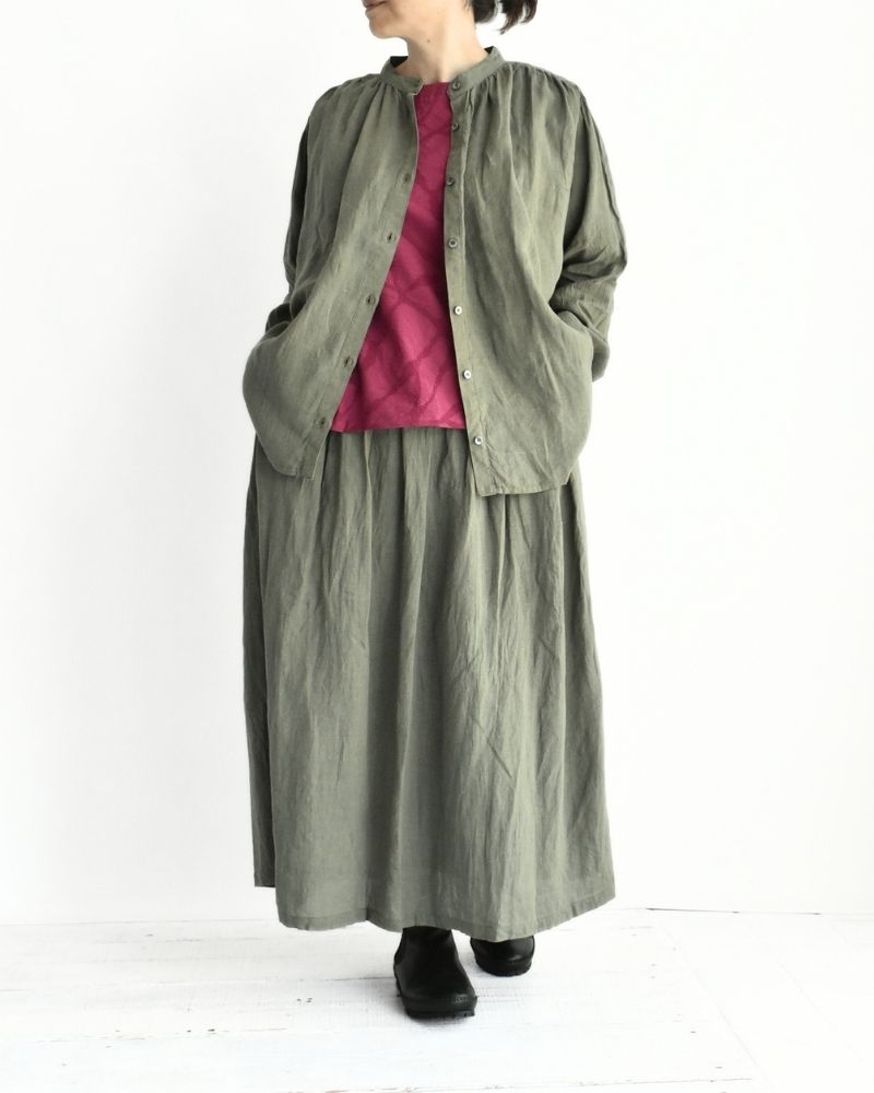 French Linen Shirt in Khaki