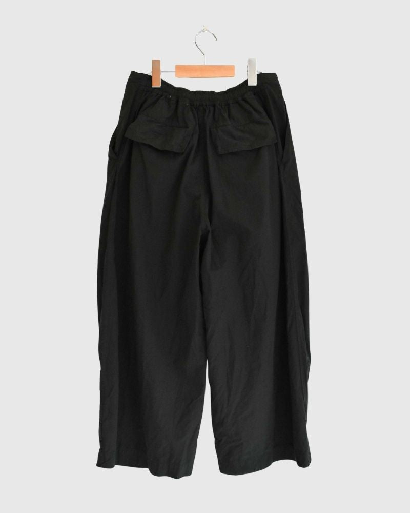 Cotton Silk Pants in Black