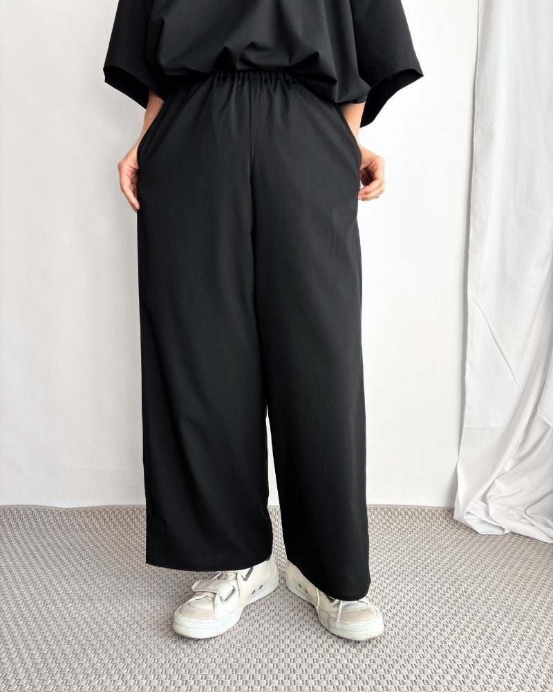 Tetoron Easy Pants in Black