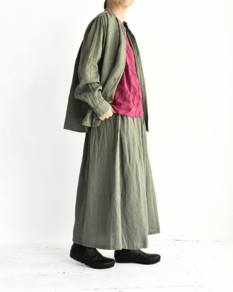 French Linen Shirt in Khaki