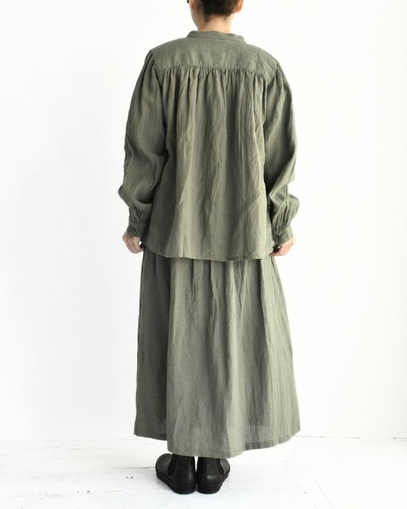 French Linen Shirt in Khaki