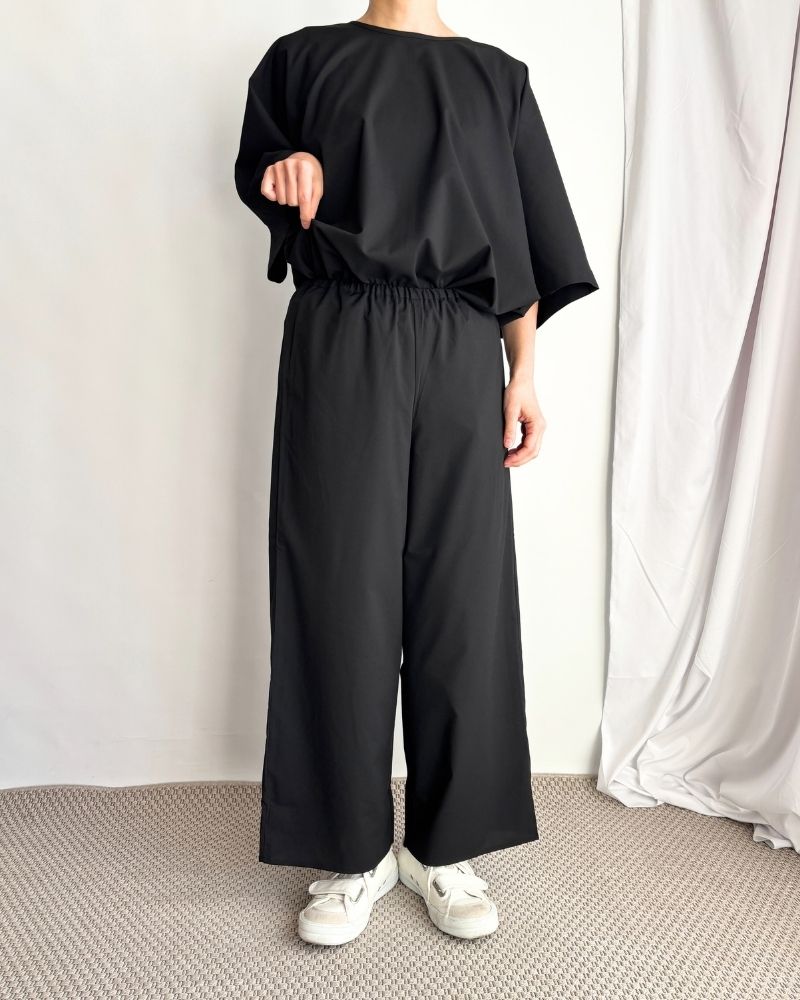 Tetoron Easy Pants in Black