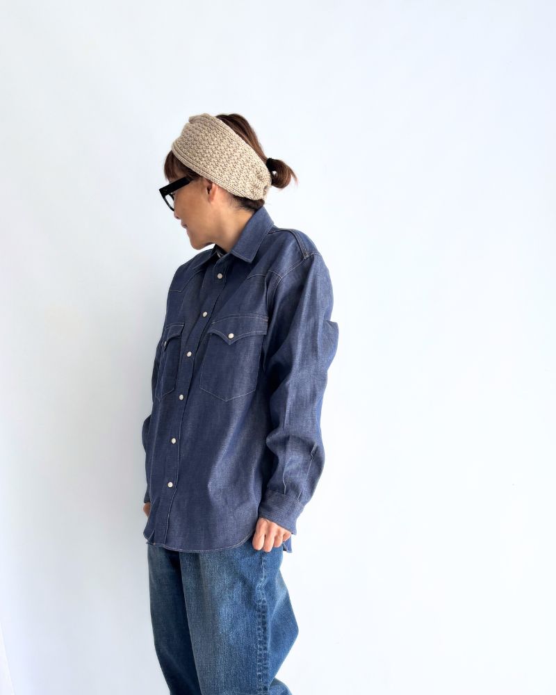 BRENDA-DENIM Western shirt in Blue