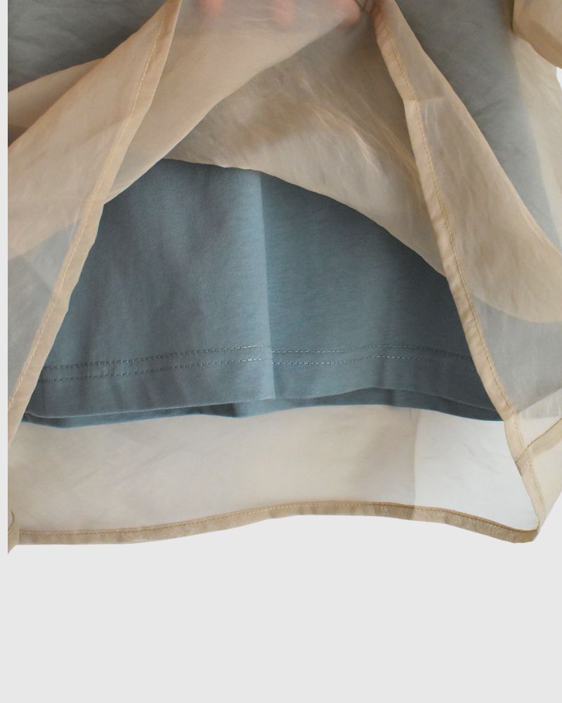 Sheer Layered Top ‘SAN’ in KhakiBeige