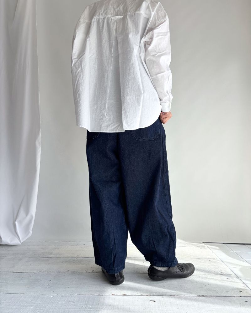 Hem Design Cocoon Silhouette Denim 'SAFY' in OneWash