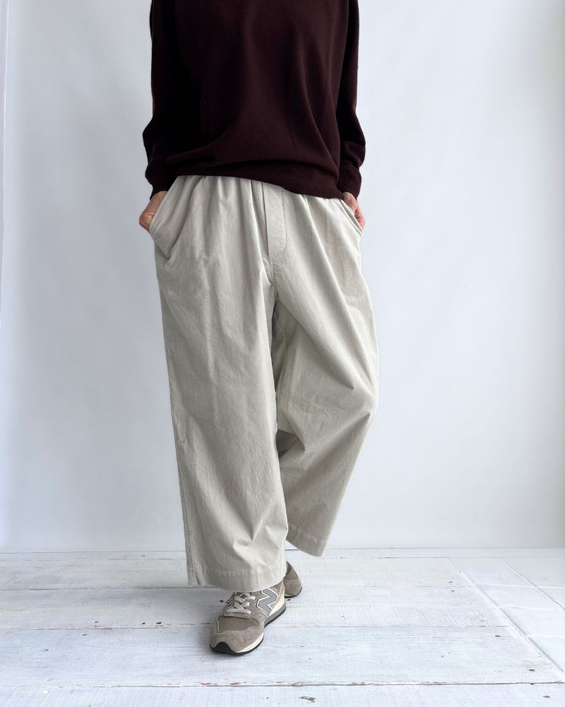 Easy Wide Pants (Velvet) in LightGray