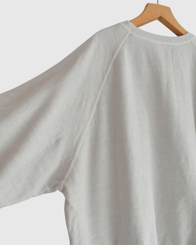 Pigment dye sweatshirt L/S in Ivory