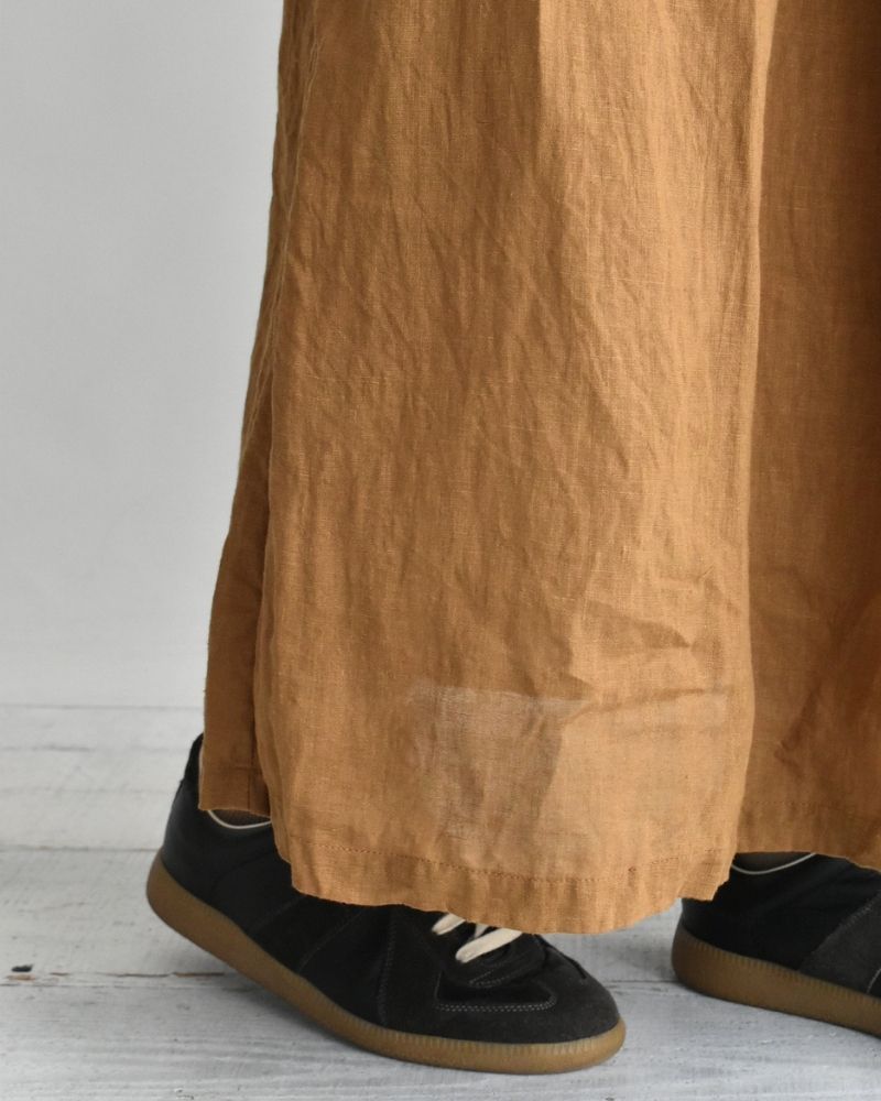 French Linen Skirt in Camel