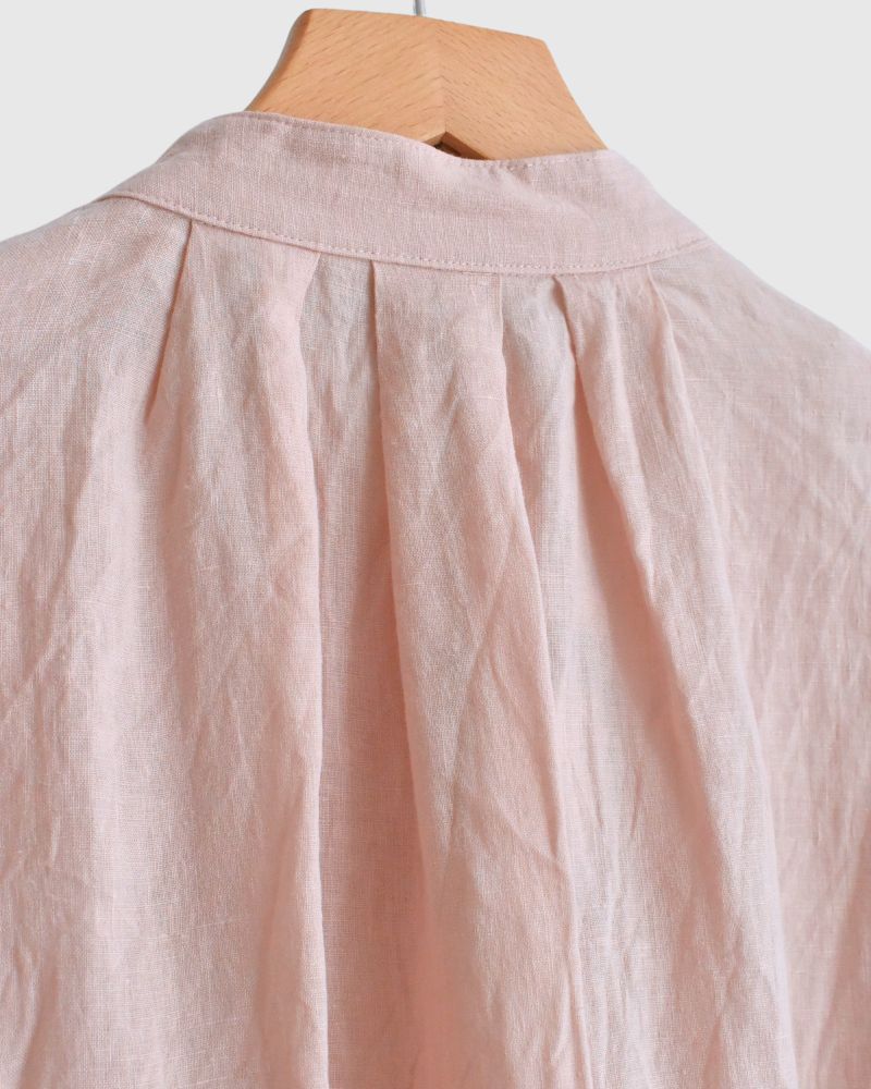 French Linen Shirt in Pink