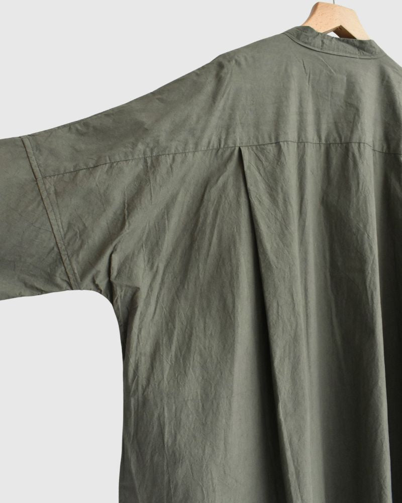 Henley Neck Dress in Khaki