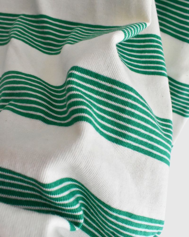 Wide silhouette striped top 'KUPE' in Green