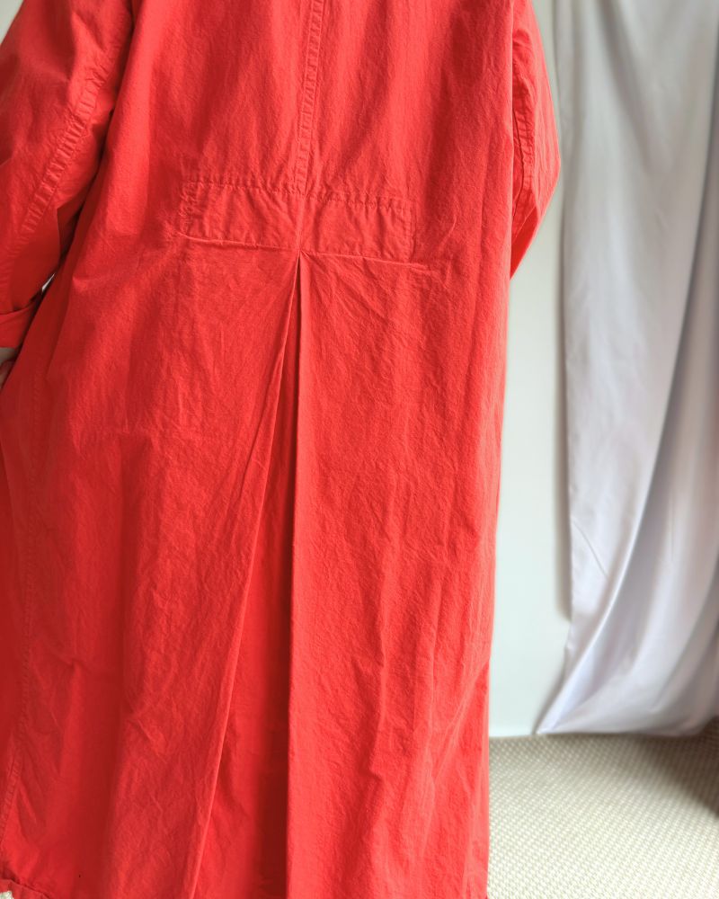 Double Button Coat in OrangeRed