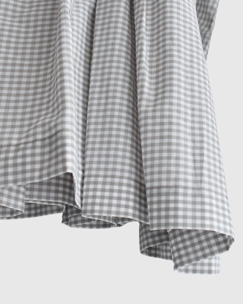 Ruffle Top in GrayGingham