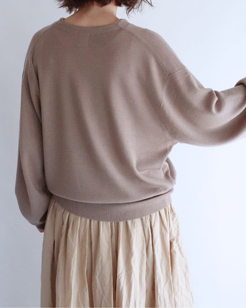 Deep V-Neck Sweater in Mocha