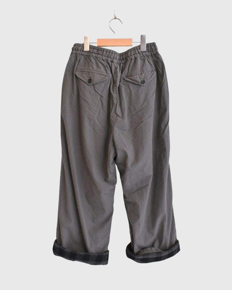 40s ORGANIC POPLIN (OVERDYE) EASY PANTS in SmokeGray