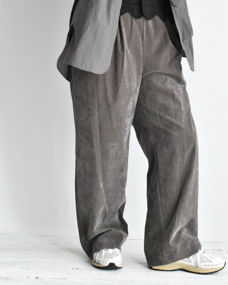 Velvet Semi Wide Easy Pants in Brown