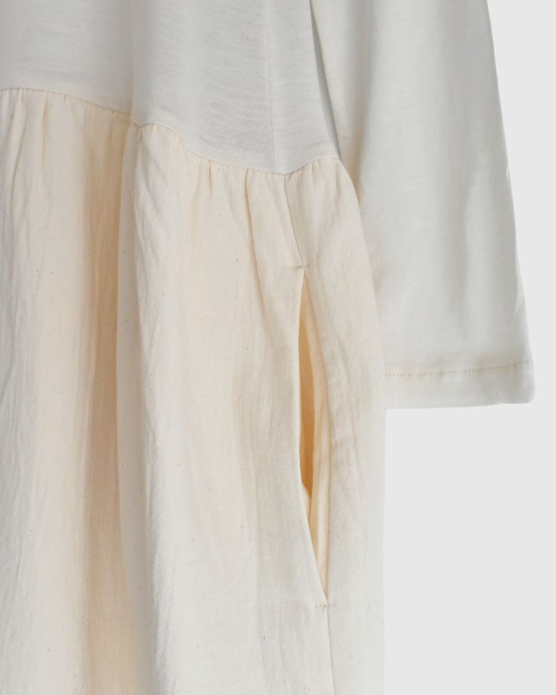 PUFF SLEEVE ONE PIECE in Ecru