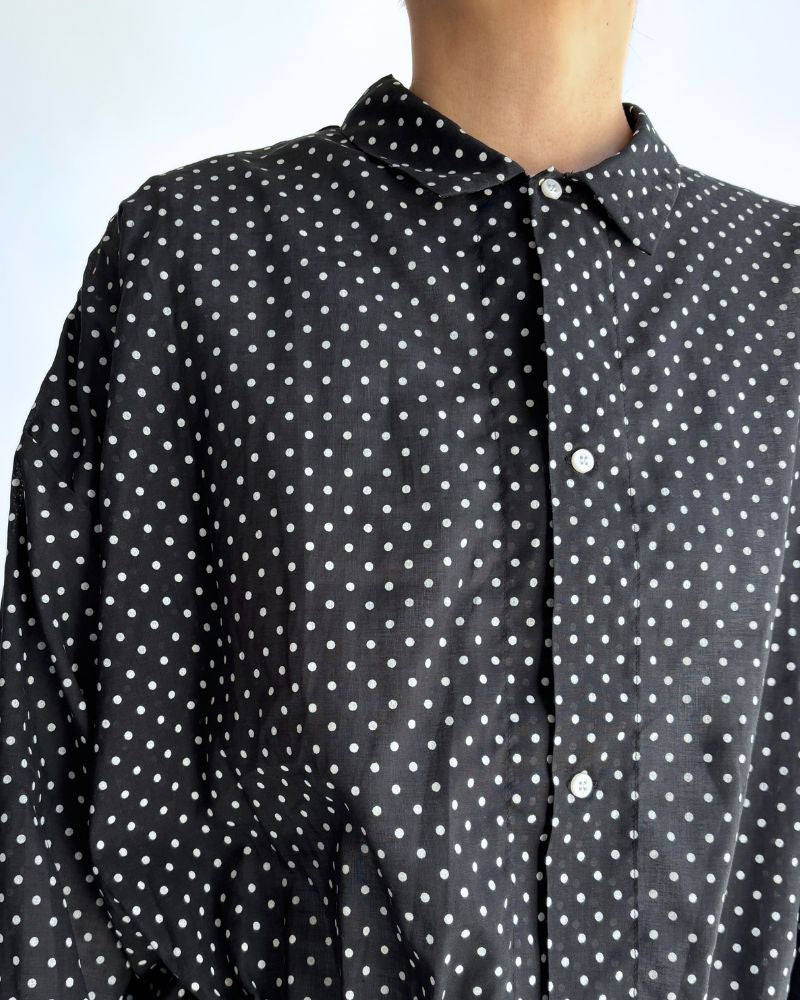 Gathered Blouse in SumikuroDot