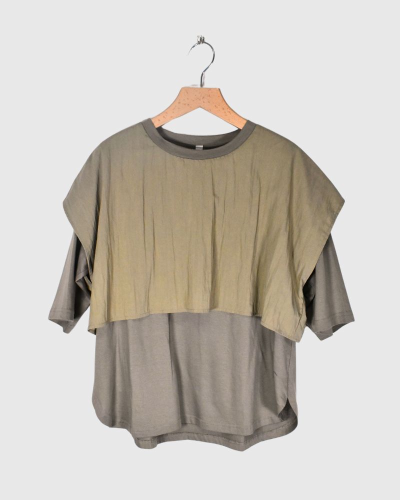 LAYERED TOPS 'HABOI' in KhakiBeige