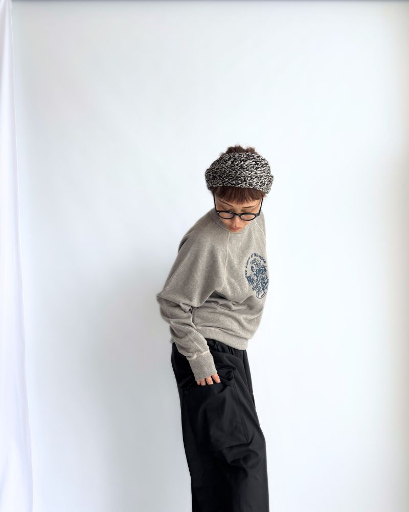 "HTS16" Printed Sweatshirt in MilkyGrey