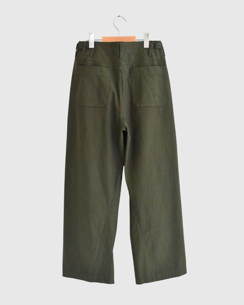 Twisted Fatigue Trousers in Olive