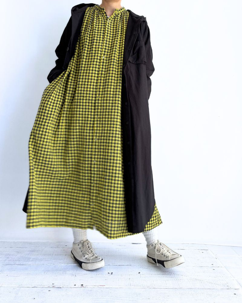 Gingham Check Dress in Yellow