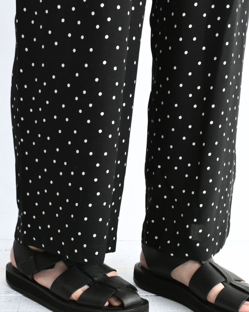 Ipeker Print Easy Pants in BlackDot