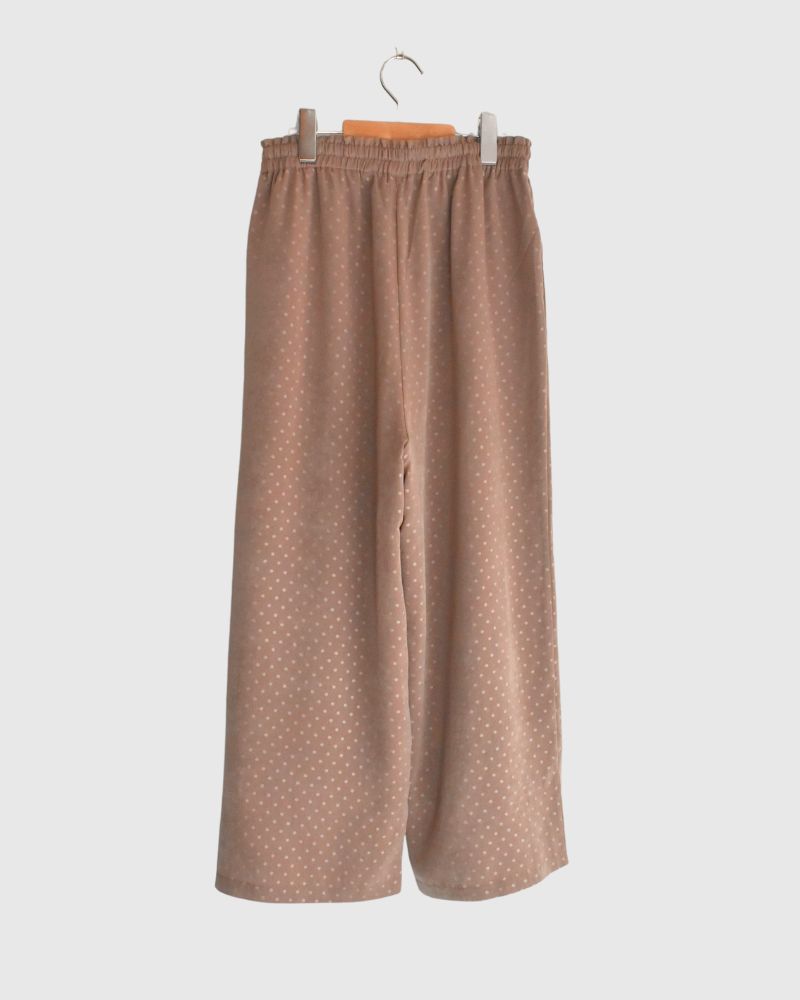 Embossed dot pants 'SONK' in Beige