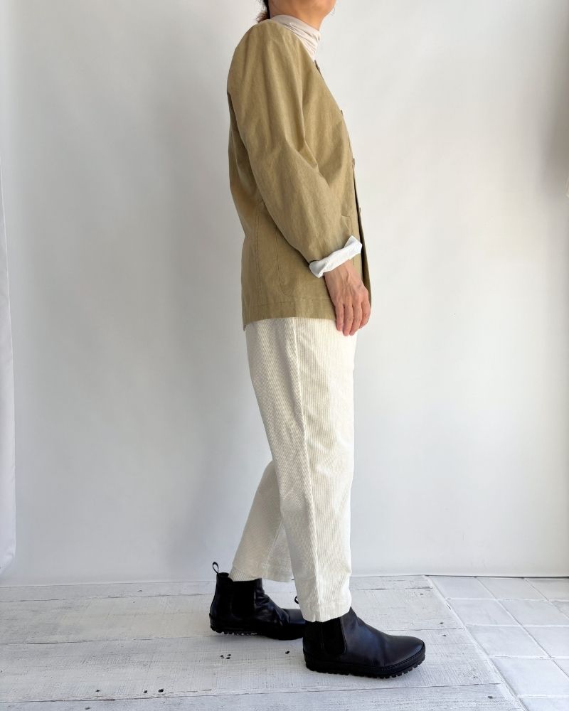 11WALE CORDUROY EASY TAPERED PANTS in OffWhite