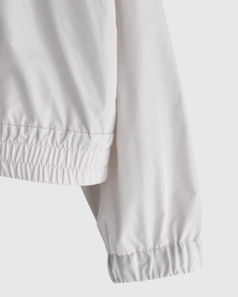 Front Frill Zip-Up Jumper in IceGray