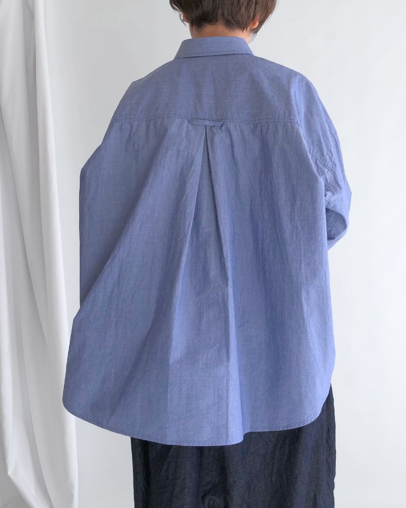 Regular Collar Big Shirt in Navy