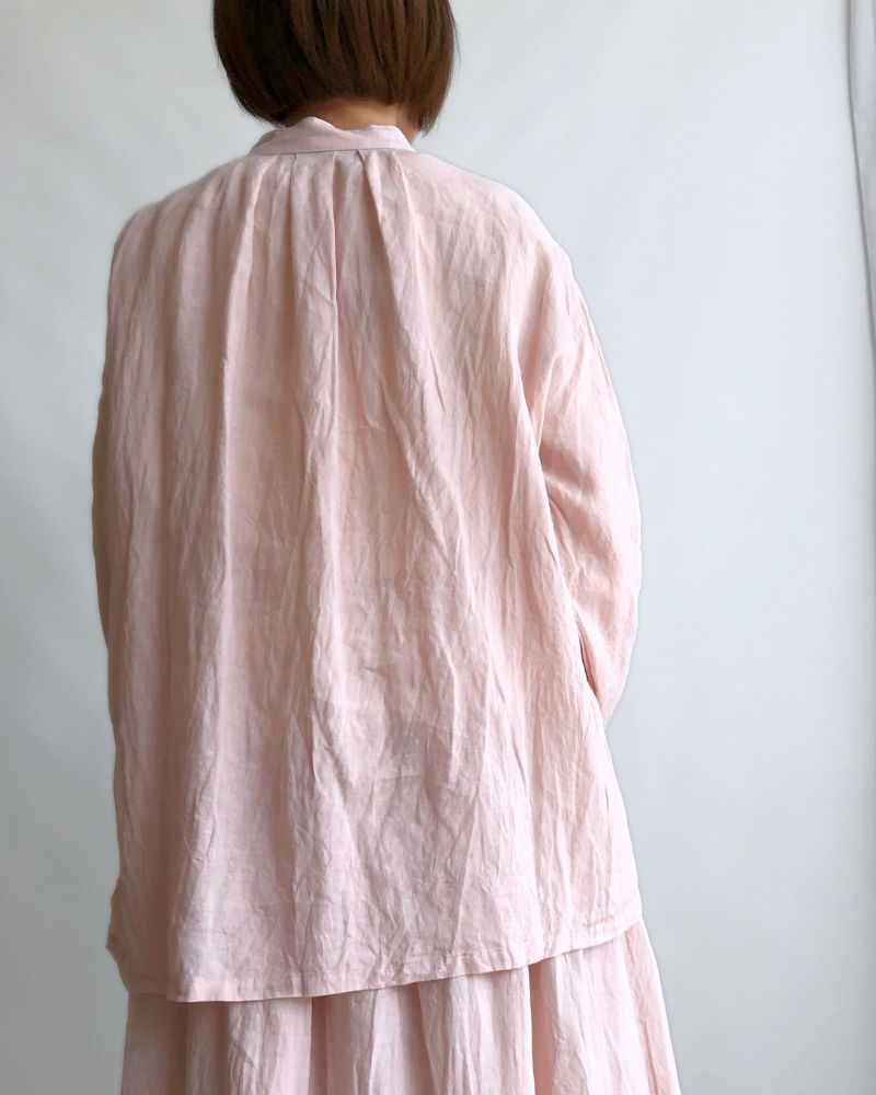 French Linen Shirt in Pink