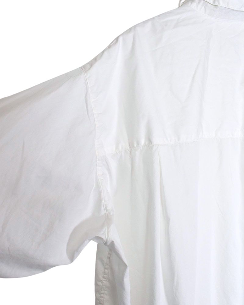 Unisex half sleeve shirt in White