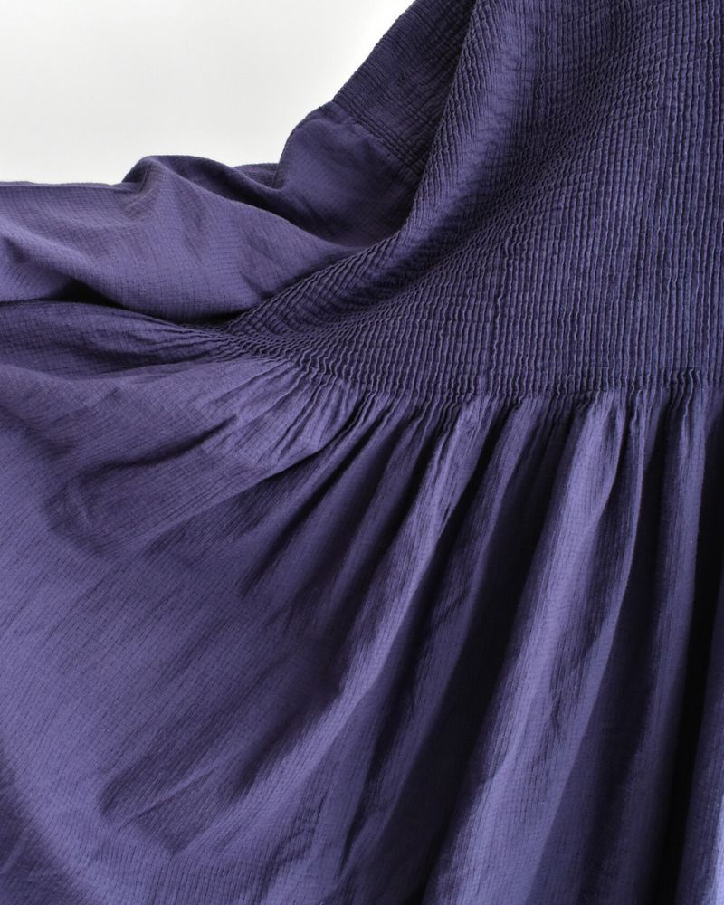 MINI PINTUCK PULLOVER DRESS in Purple