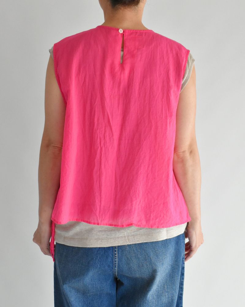 Boil Sleeveless Stack Blouse in Pink