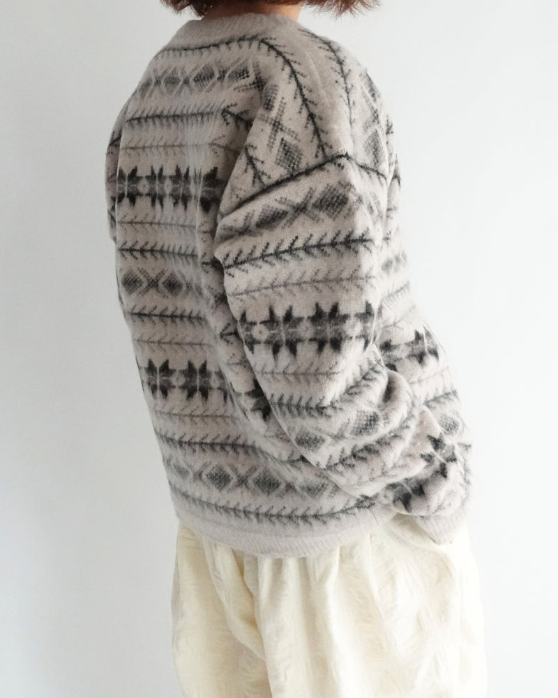 Nordic Knit Cardigan in Ivory