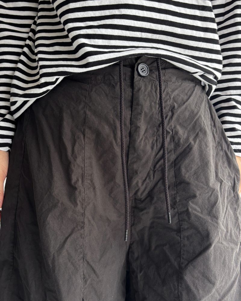 Cotton Silk Pants in Black