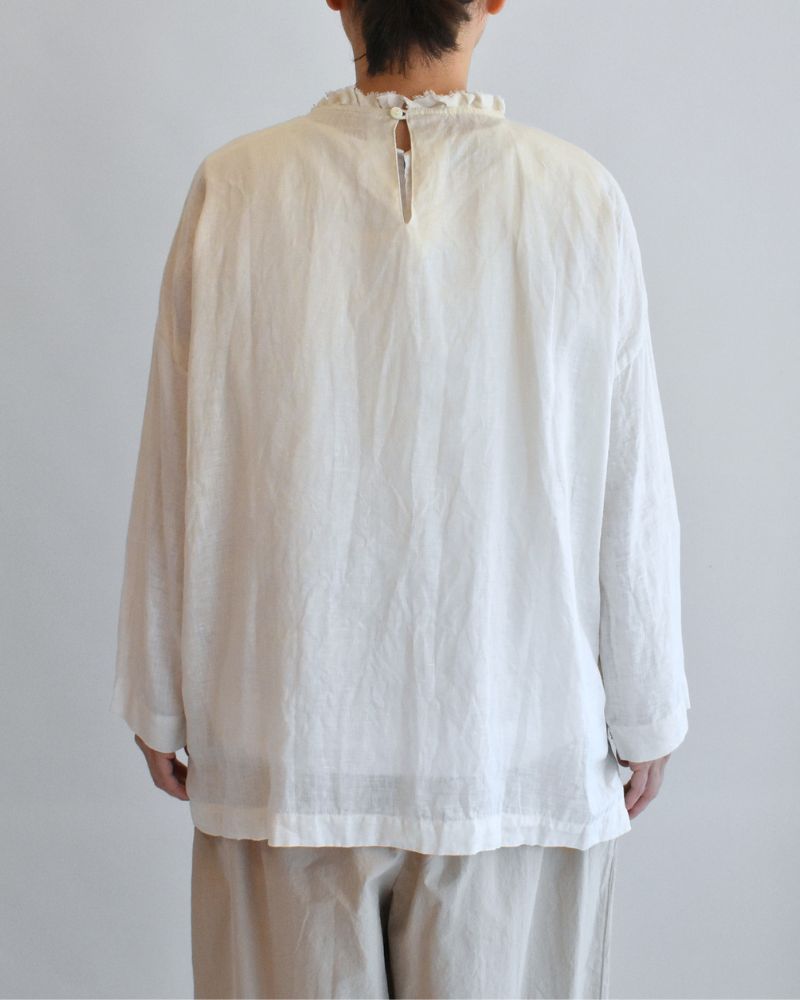 Tiny Frill Blouse in Milk