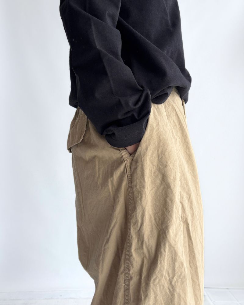 Cotton Silk Pants in Beige