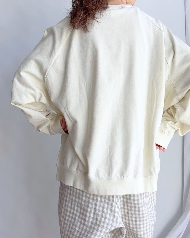 Lined Sweatshirt in White