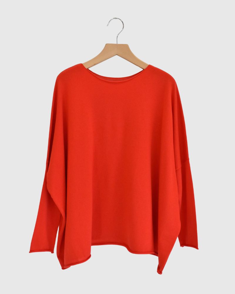 5-Color T-Line Pullover in Vermilion