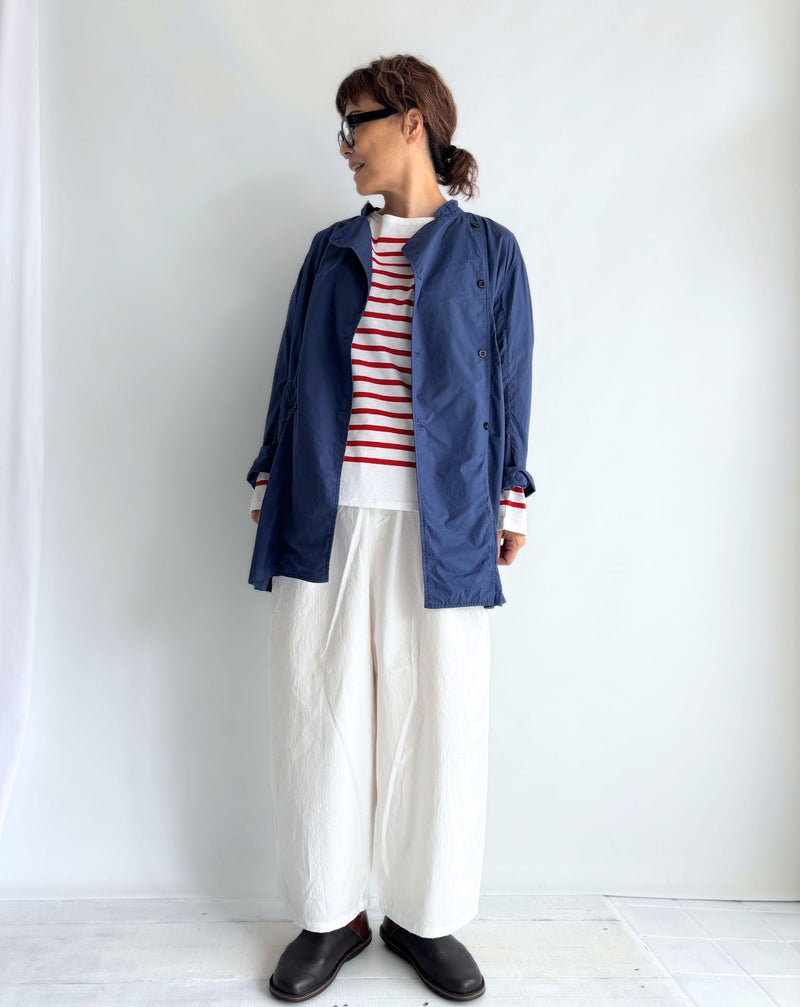 Relaxed Cotton Wide Pants in White